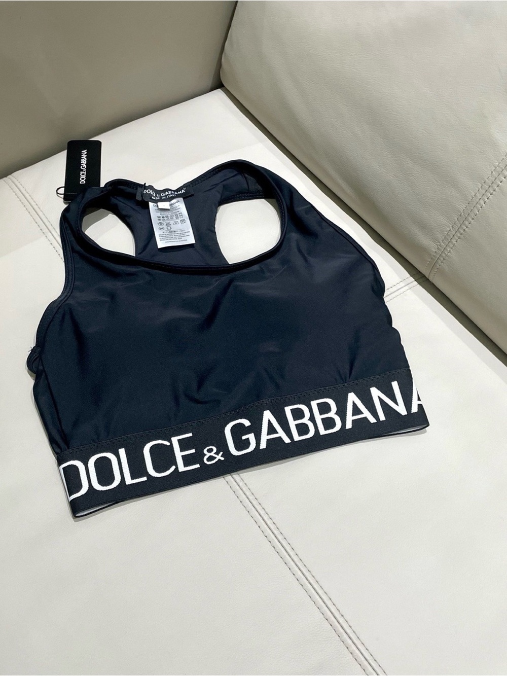 Dolce & Gabbana Black Logo Sports Bra and Leggings Set - Picture 6 of 7